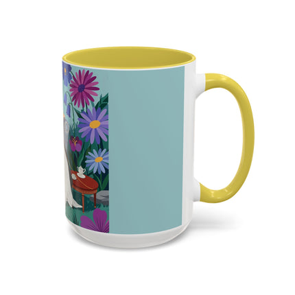 The Lady Of The Garden Tea Colorful Mugs – Art Deco Floral Elegance