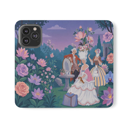 🌸🐶 The Grand Garden Dressing Flip Case – Art Deco Floral Elegance