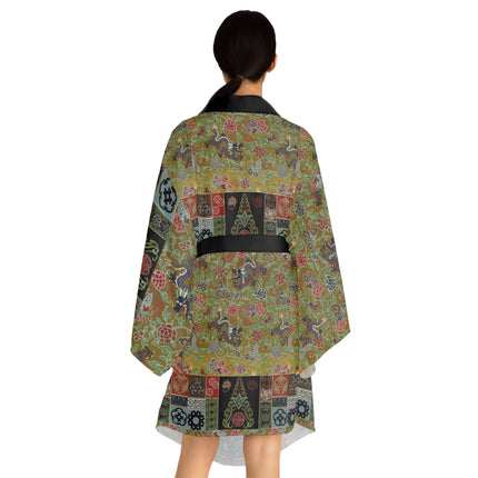 Chinois et Japonais 2 by Auguste Racinet Long Sleeve Kimono Robe (AOP)