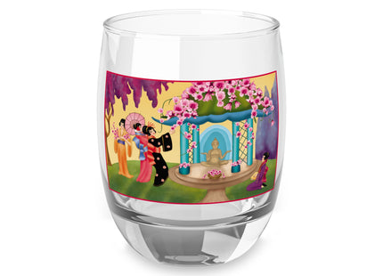 A Dance of Colors and Serenity by Carlo Chiostri Whiskey Glass