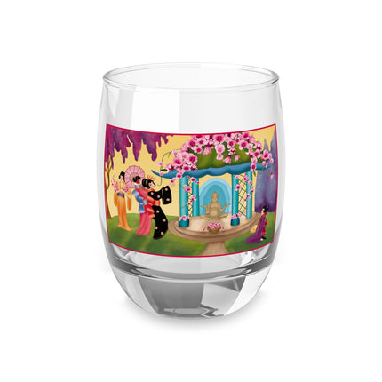 A Dance of Colors and Serenity by Carlo Chiostri Whiskey Glass