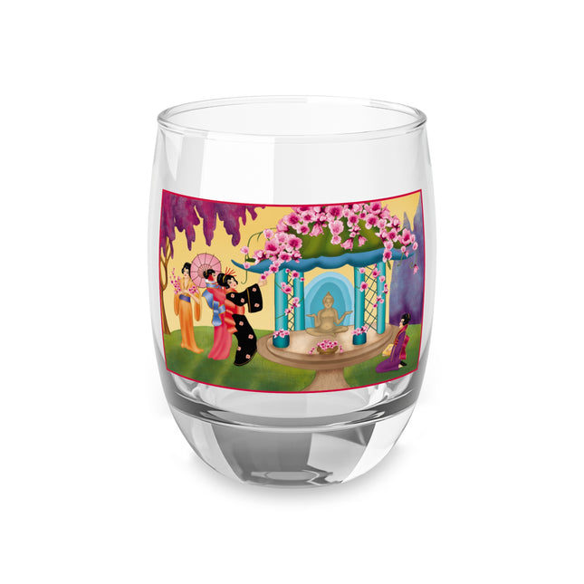 A Dance of Colors and Serenity by Carlo Chiostri Whiskey Glass