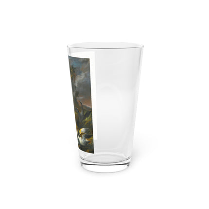 Still Life With Birds Beside An Ornate Fountain Glass, 16oz