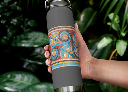 Reproduction of S-Spiral Frieze by Emile Gilliéron Copper Vacuum Insulated Bottle, 22oz