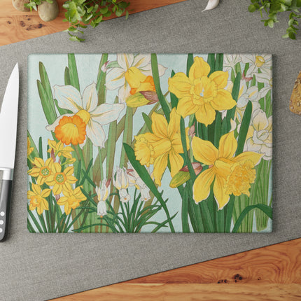 Daffodil by Tanigami Kônan Glass Cutting Board