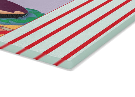 Art Deco Christmas Glass Cutting Board