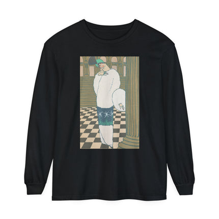 Les Hermines by Georges Lepape Garment-dyed Long Sleeve T-Shirt