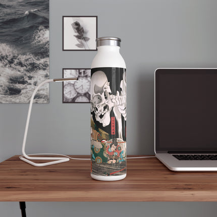 Mitsukuni Defying the Skeleton Spectre by Utagawa Kuniyoshi Slim Water Bottle