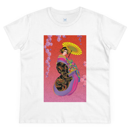 Enchanting Geisha Women's Midweight Cotton Tee