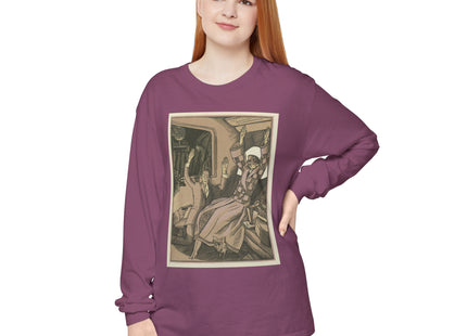 L’Attentat by Fernand Siméon Garment-dyed Long Sleeve T-Shirt
