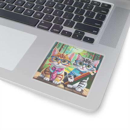 Kitten Scholars Kiss-Cut Stickers (4 Sizes)