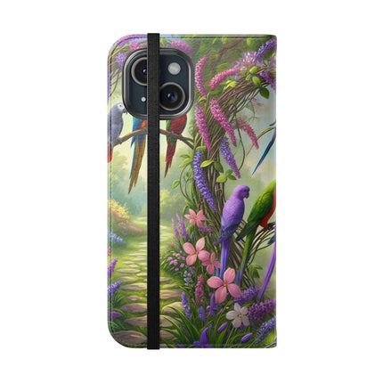 🧚🦜 Lavender-Winged Fairy Flip Case – Dreamy Elegance & Spring Whimsy