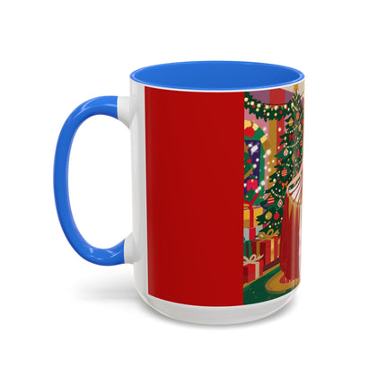 🎄💃 The Christmas Mirror Duet Colorful Mug – Art Deco Holiday Elegance