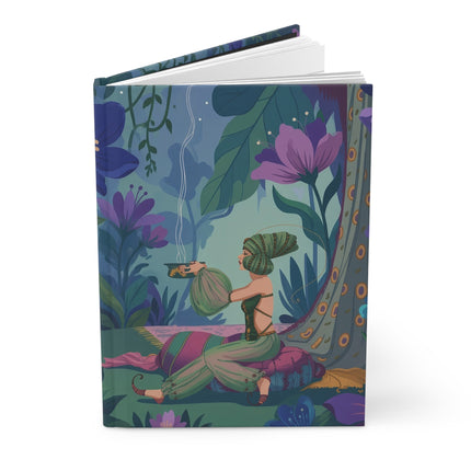 🌿✨ The Lady Of The Incense Garden Hardcover Journal – Art Deco Botanical Elegance