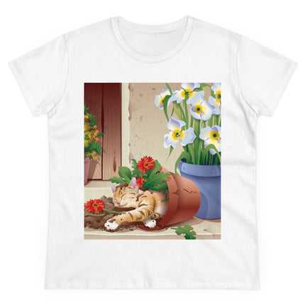 Blooming Serenity Women's Midweight Cotton Tee
