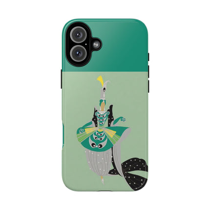 Peacock Dancer Phone Case – Opulent Glamour & Theatrical Elegance