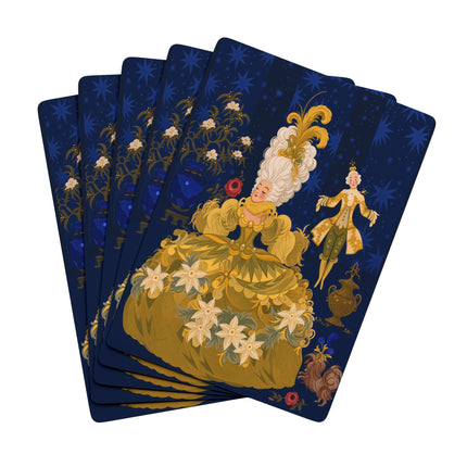 🌟🌼 The Lady Of The Golden Court Playing Cards – Art Deco Rococo Elegance