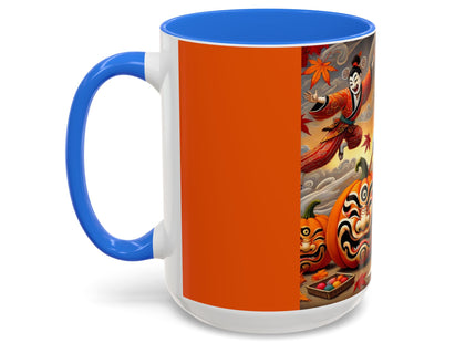 Halloween Rabbit’s Kabuki Jack-o’-Lanterns Colorful Mugs (11oz, 15oz)
