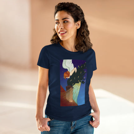 The Christmas Angel Women's Midweight Cotton Tee