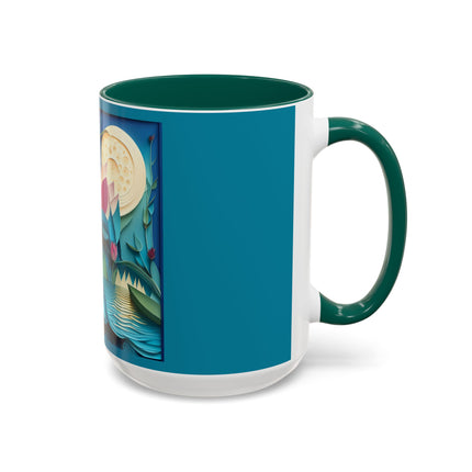 Ethereal Moonlit Lake Colorful Mugs (11oz, 15oz)
