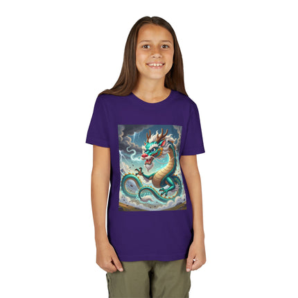 Tibetan Dragon in Battle Youth Short Sleeve Tee