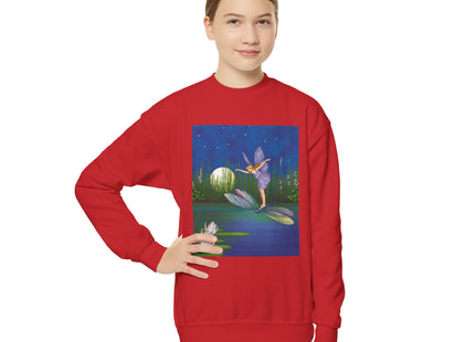 Fairy on a Dragonfly Youth Crewneck Sweatshirt