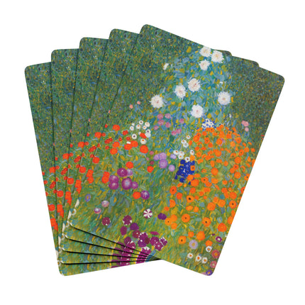 Cottage Garden by Gustav Klimt Playing Cards