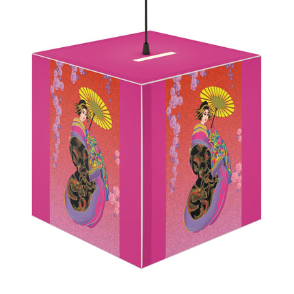 Enchanting Geisha Light Cube Lamp