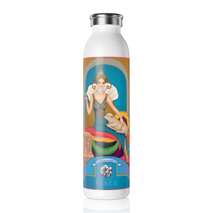 April & Diamond (from the Gem Series) by Sofia Chiostri Slim Water Bottle