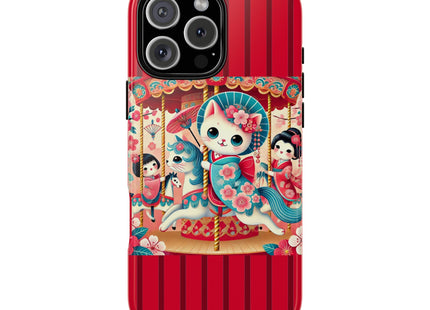 Geisha Kitten's Enchanted Carousel Phone Cases