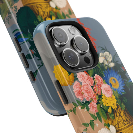 🌺🐦 The Garden Of Golden Birds Phone Case – Art Deco Floral Elegance