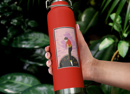 Woman Waiting for her Beloved at 1:59 by Kobayashi Kaichi Copper Vacuum Insulated Bottle, 22oz