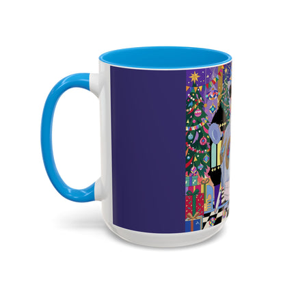 🎄✨ The Lady Of The Christmas Ornament Colorful Mug – Art Deco Holiday Fantasy