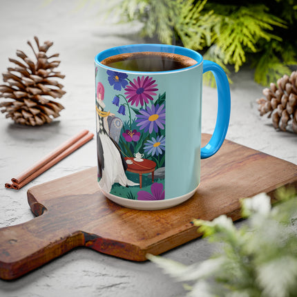 The Lady Of The Garden Tea Colorful Mugs – Art Deco Floral Elegance