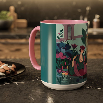 The Ladies Of The Secret Masquerade Colorful Mugs – Art Deco Floral Mystery