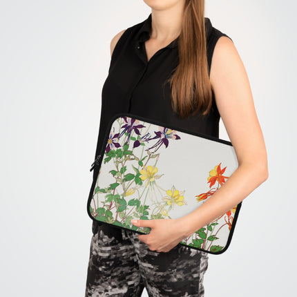 Aquilegia Flower by Tanigami Kônan Laptop Sleeve