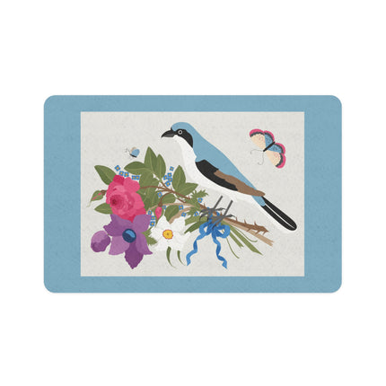 Blue Shrike Blossom Perch Pet Food Mat – Garden Guardian
