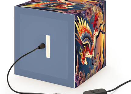 Flame-Winged Horse at Sunset Light Cube Lamp