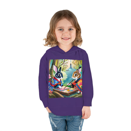 Fairy Animals Writing Wishes Toddler Pullover Fleece Hoodie
