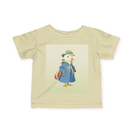 🦆🎒 The Little Woodland Duck Explorer Infant Fine Jersey Tee – Whimsical Storybook Adventure