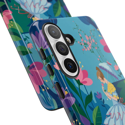 🌸☂️ A Stroll Through The Enchanted Forest Phone Case – Art Deco Floral Fantasy