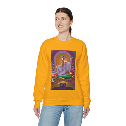 February & Amethyst (from the Gem Series) by Sofia Chiostri Heavy Blend™ Crewneck Sweatshirt