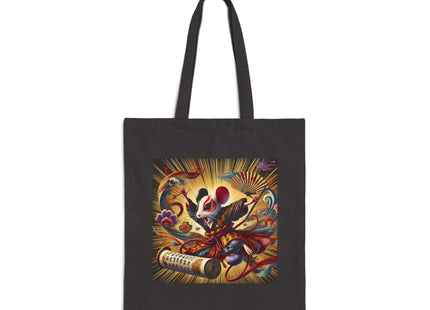Theatrical Mouse on a Mission Cotton Canvas Tote Bag