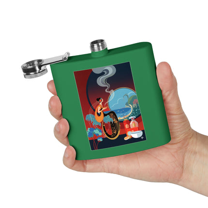 Golden Day Serenade Stainless Steel Flask – Elegant Harmony & Sunlit Grace