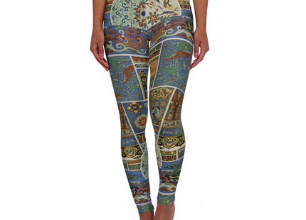 Chinois et Japonais by Auguste Racinet High Waisted Yoga Leggings (AOP)