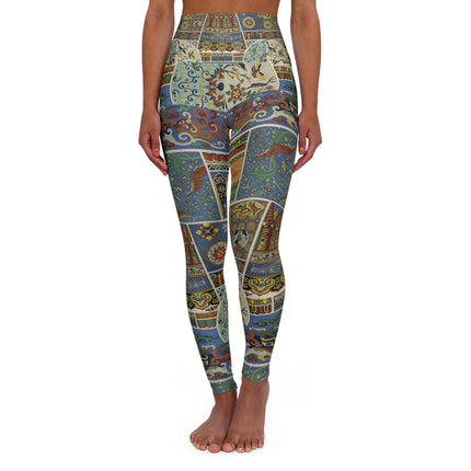 Chinois et Japonais by Auguste Racinet High Waisted Yoga Leggings (AOP)