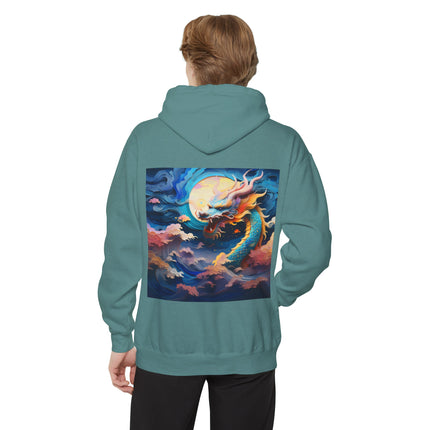 A Dragon's Ascent Unisex Garment-Dyed Hoodie