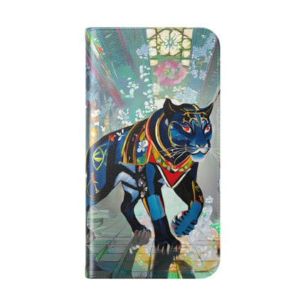 🐾💎 Cyber Panther's Hunt Flip Case – Digital Instinct & Neon Pursuit