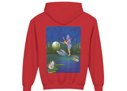 Fairy on a Dragonfly Youth Heavy Blend Hooded Sweatshirt