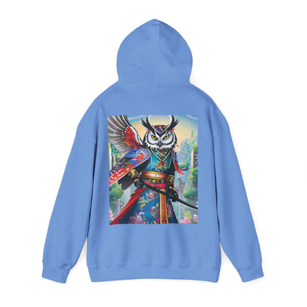 Cyberpunk Samurai Owl – Heavy Blend™ Hooded Sweatshirt